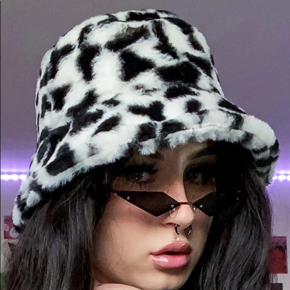 Dalmatian Fluffy Bucket Hat